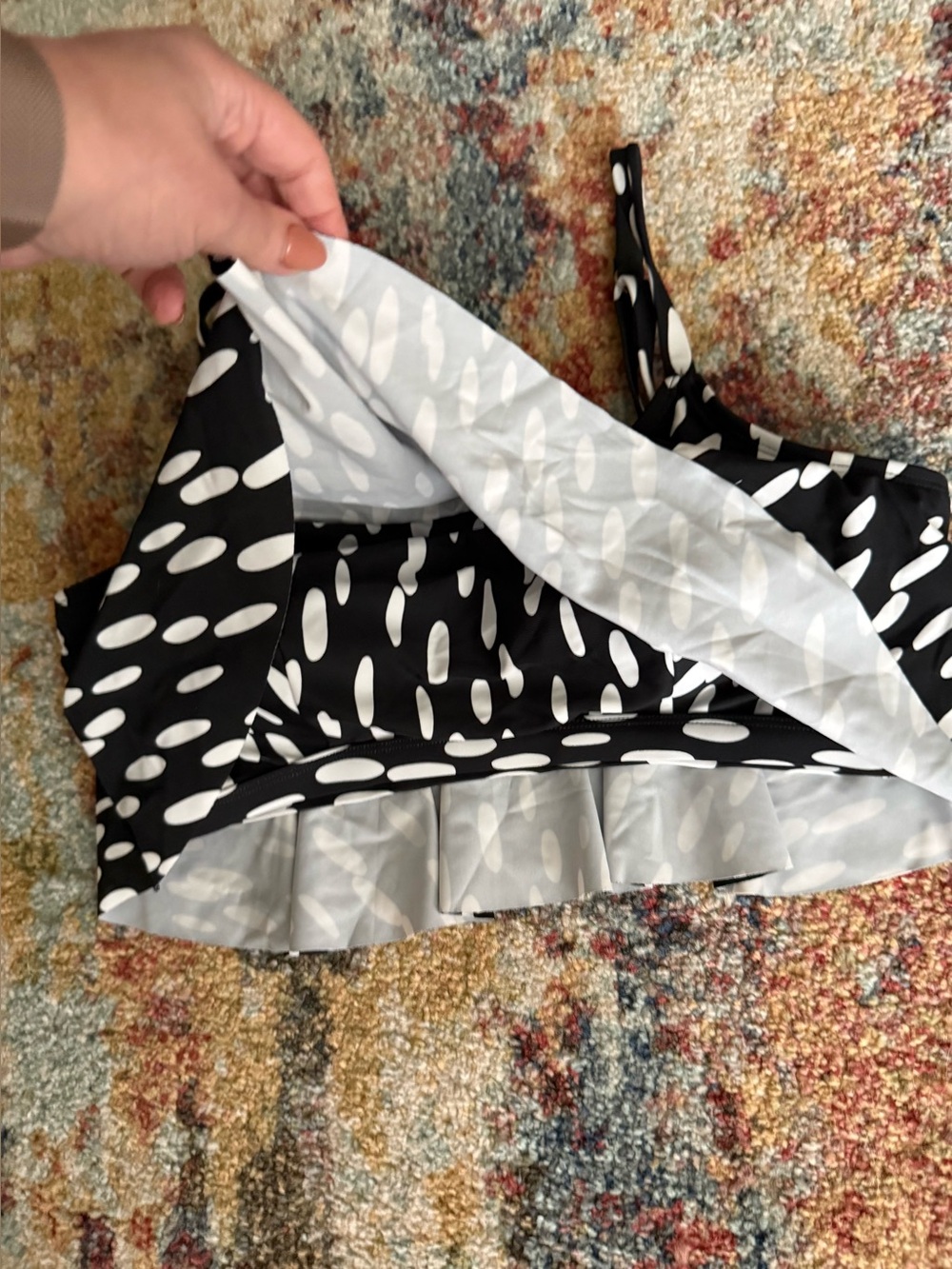 Flowy Ruffle Swim Bikini Top - Picture 10 of 12